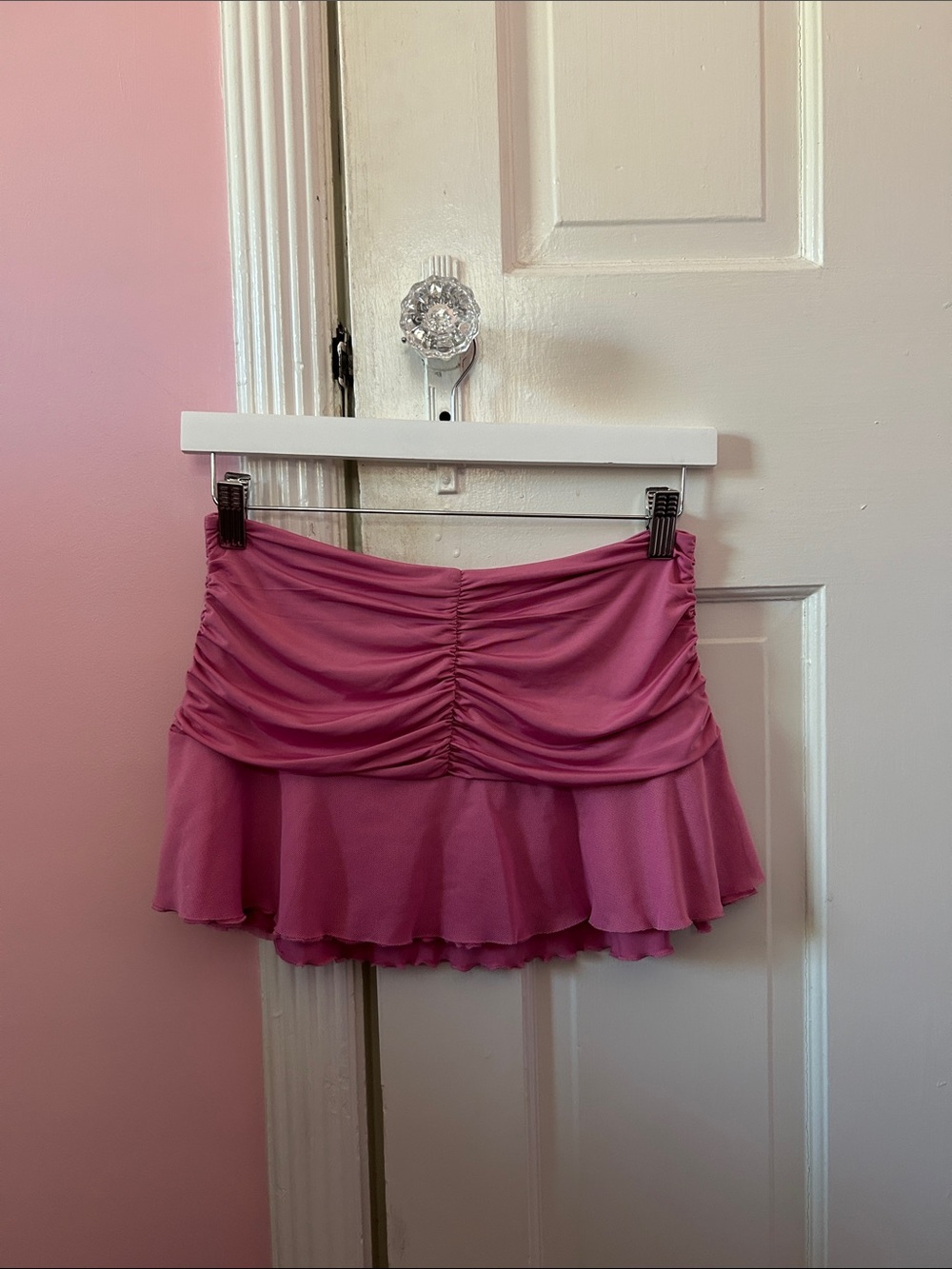 I Am Gia Pink Two-Piece Ruched Skirt and Draped Halter Top - Picture 3 of 3